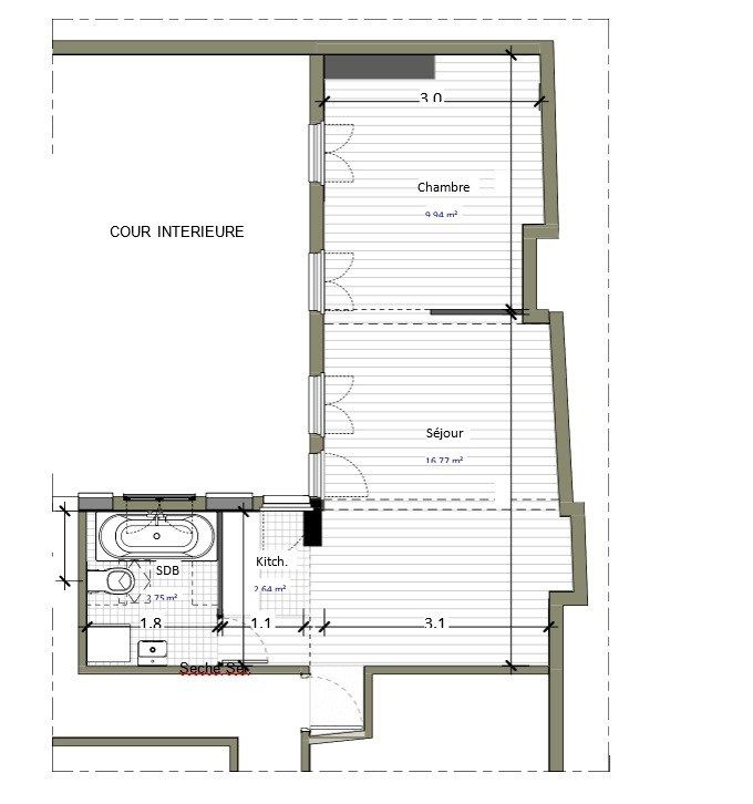 appartement 2 Pièces en vente sur PARIS (75004)